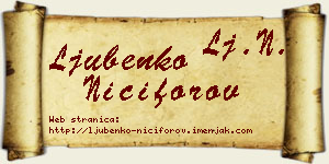 Ljubenko Nićiforov vizit kartica